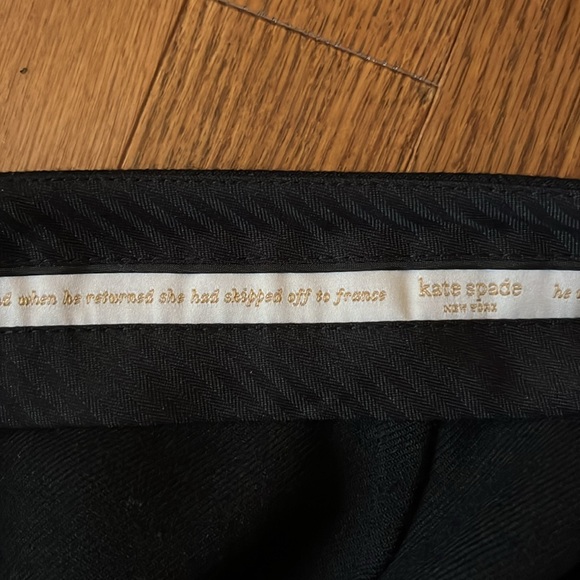 KATE SPADE LIVE COLORFULLY BLACK PANTS SIZE 8 - Picture 6 of 7